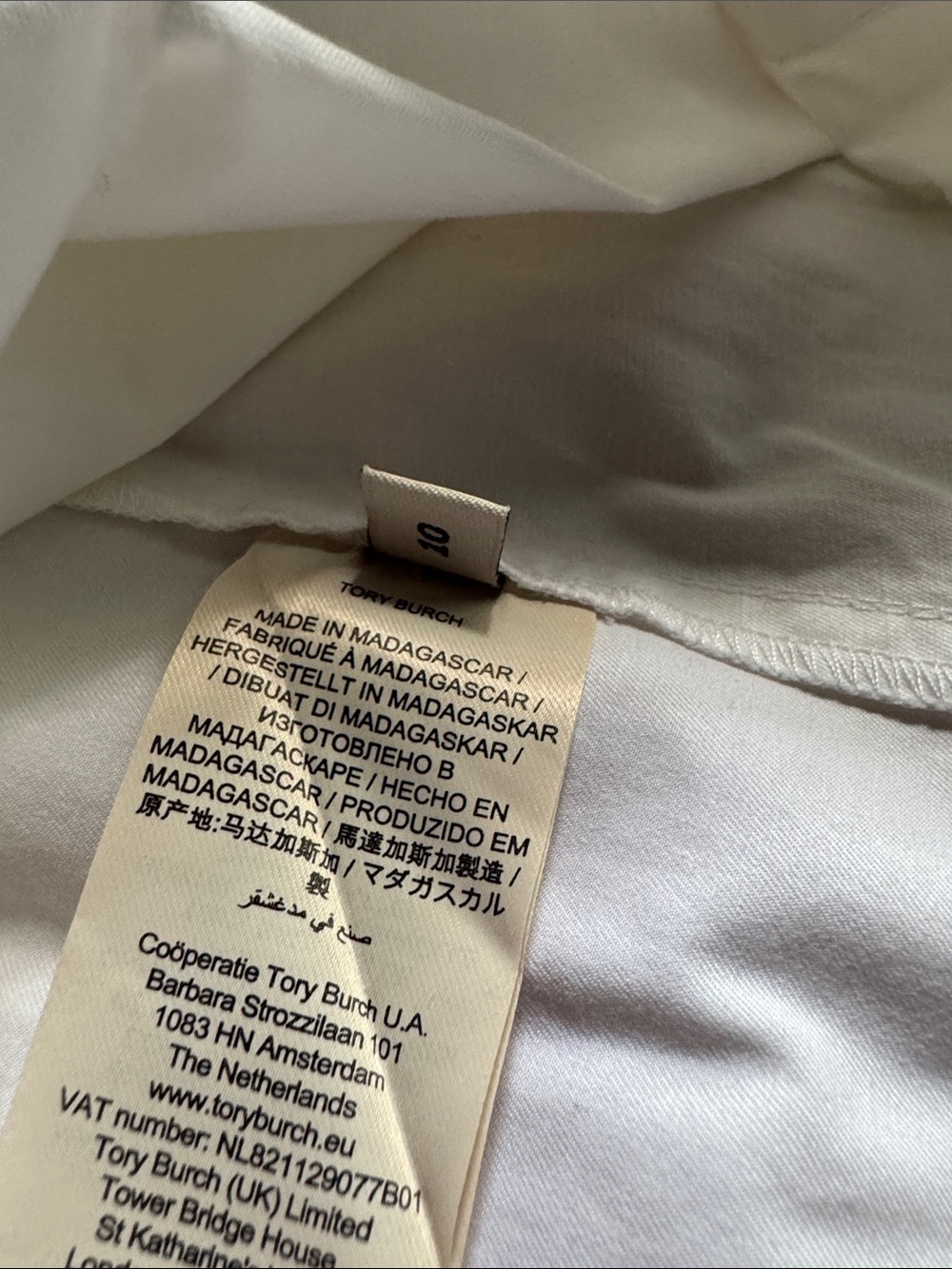 Tory Burch White V-Neck Midi Dress with Back Zip - Picture 10 of 16